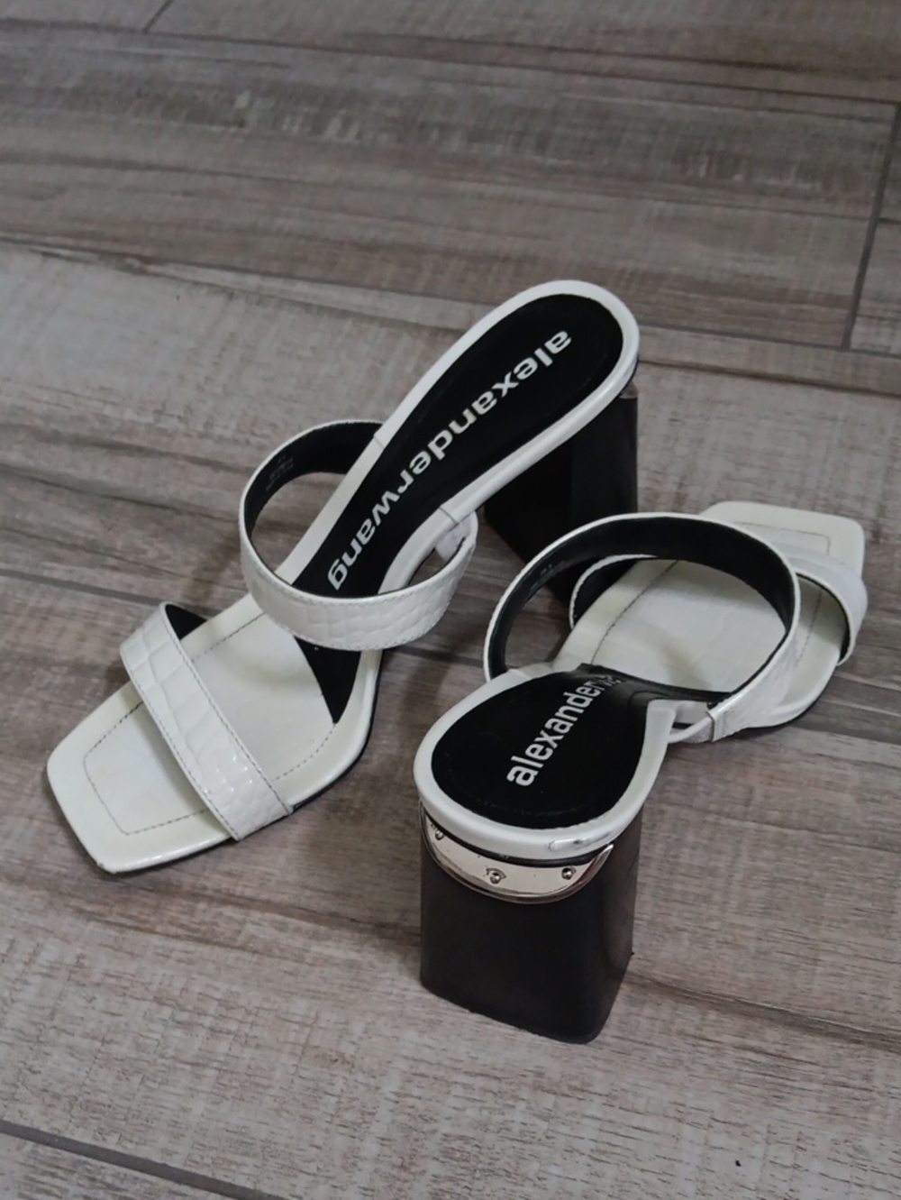 ALEXANDER WANG..BLOCK HEEL MULES..SIZE 38.5